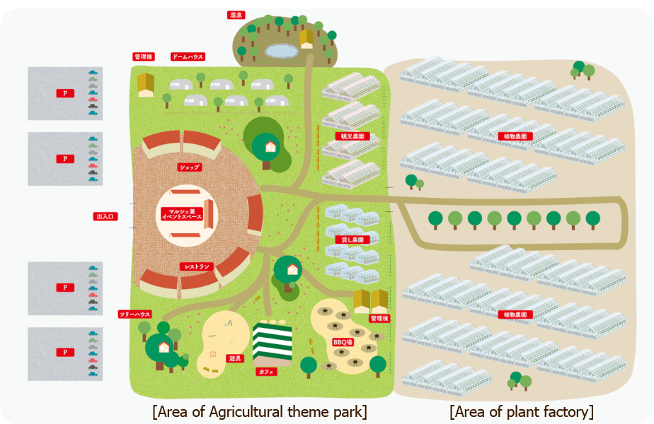 Agricultural theme park　Area of plant factory